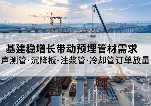 富顺基建稳增长带动预埋监测管材需求，声测管、沉降板、注浆管订单持续放量